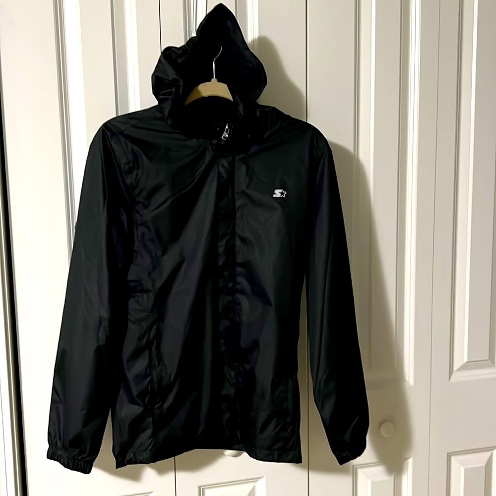 NWOT Black Starter Storm Star ⭐️ windbreaker